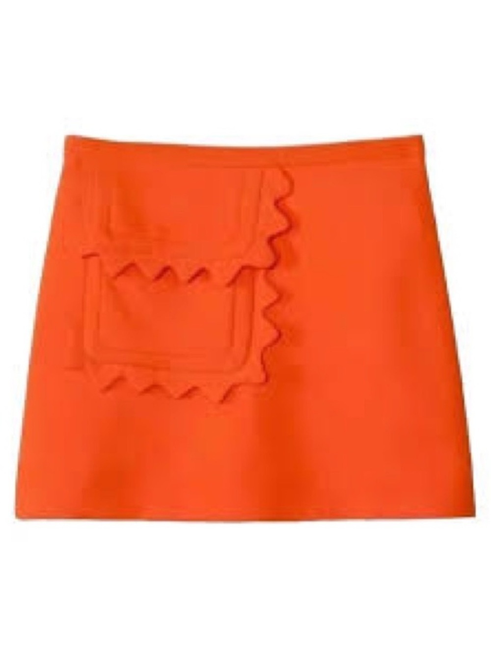 Victoria Beckham Women's Twill Skirt with Scallop Trim Pocket